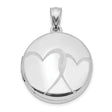 Sterling Silver Heart Locket Pendant with Interlocking Hearts Design for Women