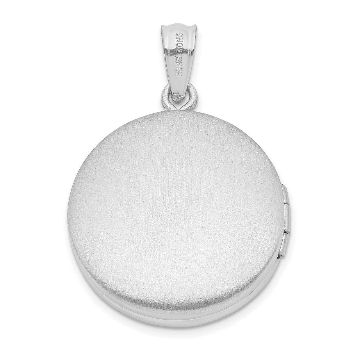 Sterling Silver Round Locket Pendant with Diamond, Starburst Design, Memorial Jewelry for Women