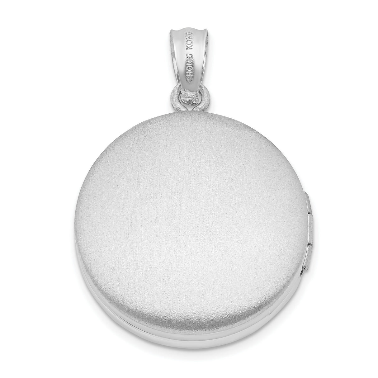 Sterling Silver Round Locket with Diamond, Crescent Moon and Stars Pendant for Women