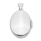 Sterling Silver Oval Locket Pendant with Floral and Leaf Design for Women