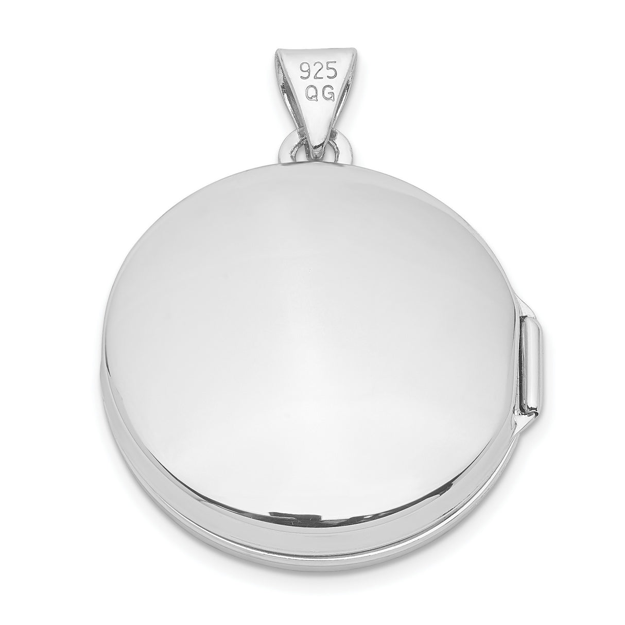 20mm Scroll Round Locket Charm Pendant in Real 925 Sterling Silver
