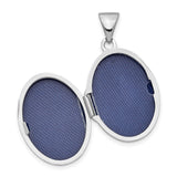 Sterling Silver Oval Locket Pendant with Scroll Filigree Border for Women