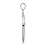 Polished Swirl Design Oval Open Locket Charm Pendant in Real 925 Sterling Silver