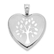 Sterling Silver Heart Locket Pendant with Tree of Life Design for Women