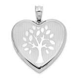 Sterling Silver Heart Locket Pendant with Tree of Life Design for Women