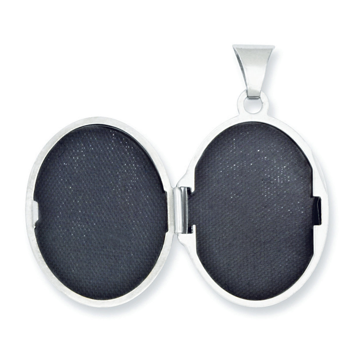 Polished 21mm 2-Frame Oval Locket Charm Pendant in Real 925 Sterling Silver
