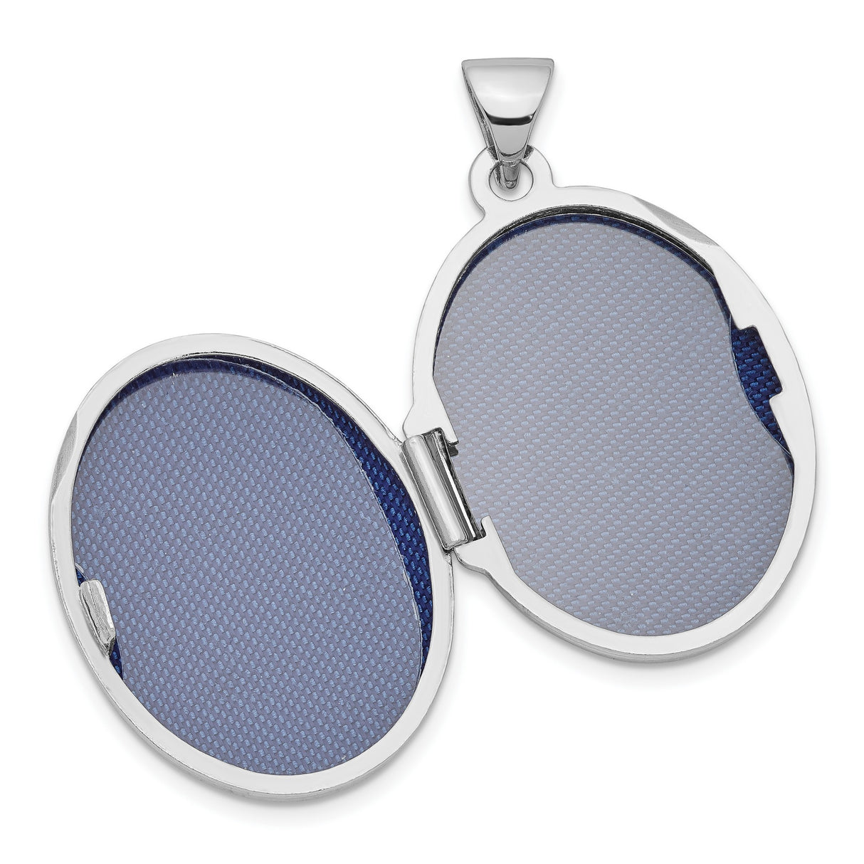 Polished 21mm 2-Frame Oval Locket Charm Pendant in Real 925 Sterling Silver