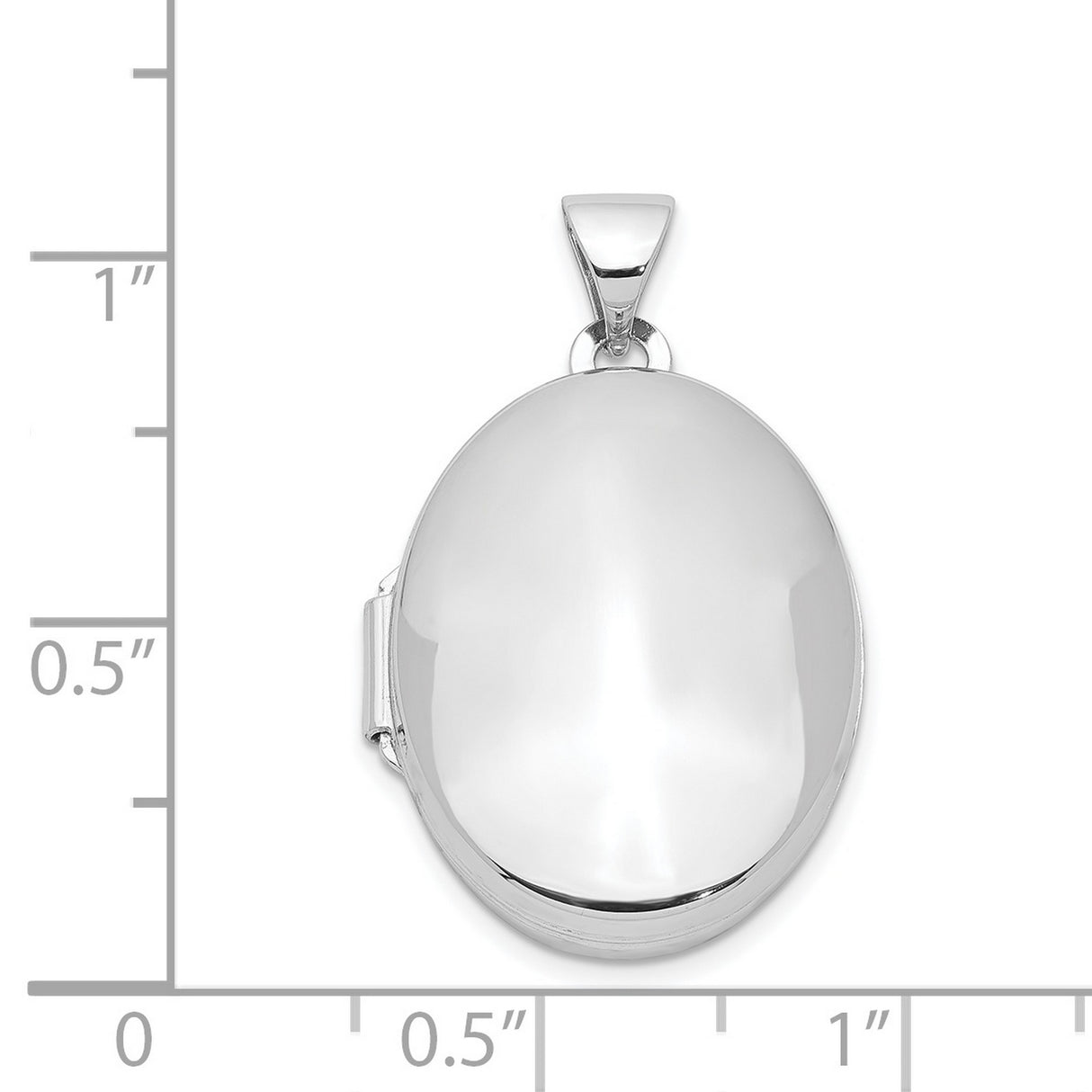 Polished 21mm 2-Frame Oval Locket Charm Pendant in Real 925 Sterling Silver