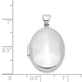 Polished 21mm 2-Frame Oval Locket Charm Pendant in Real 925 Sterling Silver