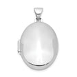 Polished 21mm 2-Frame Oval Locket Charm Pendant in Real 925 Sterling Silver