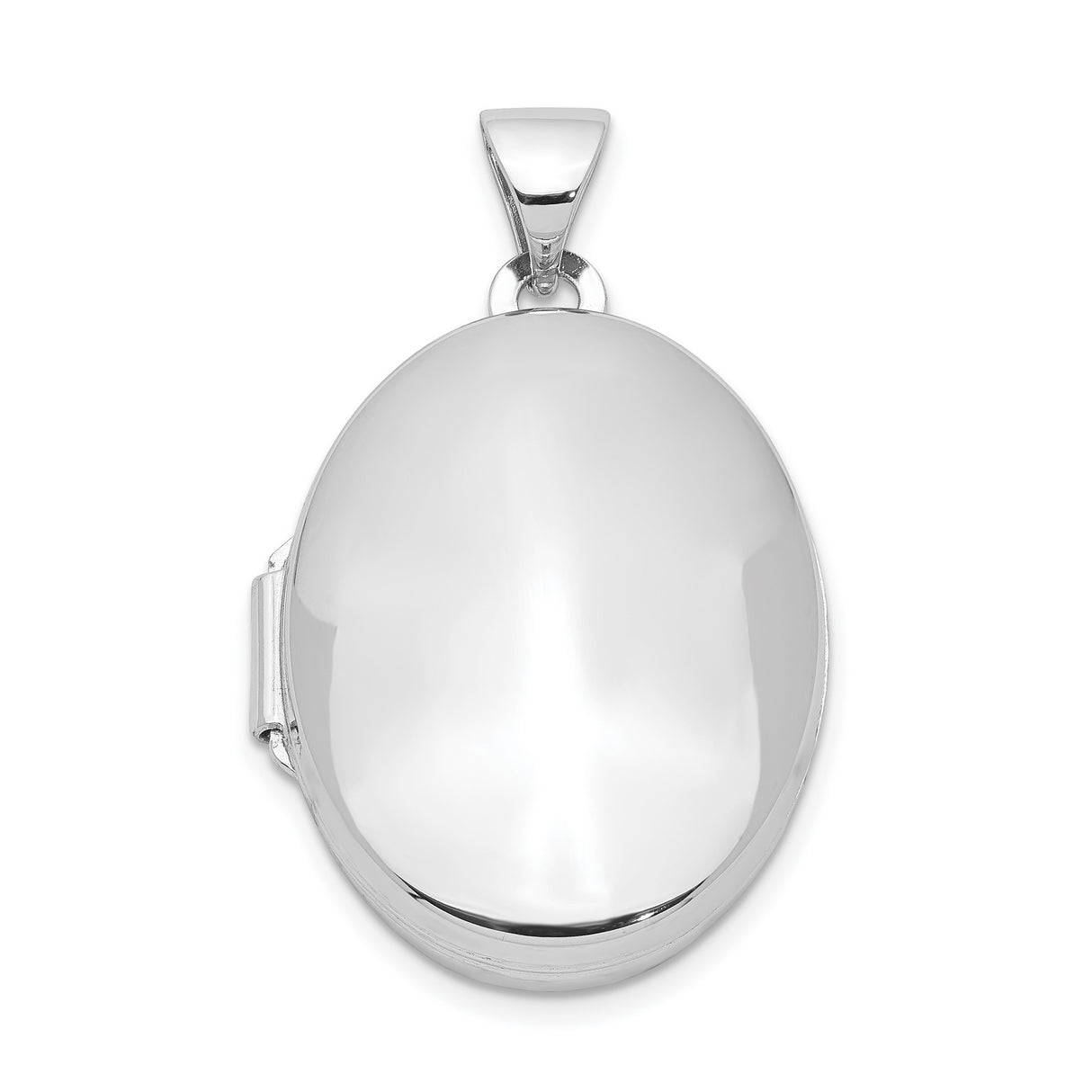 Polished 21mm 2-Frame Oval Locket Charm Pendant in Real 925 Sterling Silver