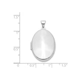 Sterling Silver Oval Locket Pendant with Smooth Polished Finish, Classic Photo Holder for Women