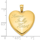 Gold Plated Forever In My Heart Ash Holder Heart Locket Charm Pendant in Real 925 Sterling SIlver