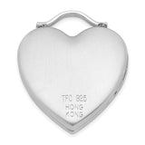 Sterling Silver Heart Pendant with XXXOOO Symbol, Romantic Keepsake Charm for Women