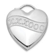 Sterling Silver Heart Pendant with XXXOOO Symbol, Romantic Keepsake Charm for Women