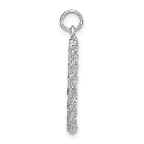 Engravable Boy Polished Front Satin Back Disc Charm Pendant in Real 925 Sterling Silver