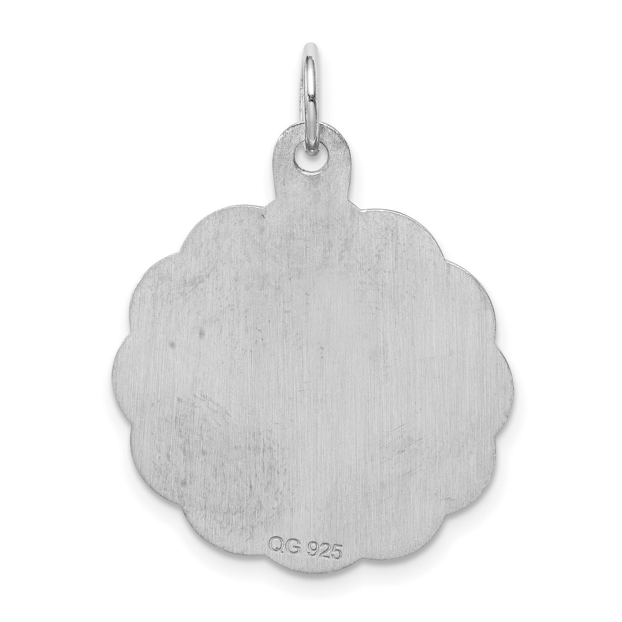 Engravable Boy Disc Charm Pendant in Real 925 Sterling Silver