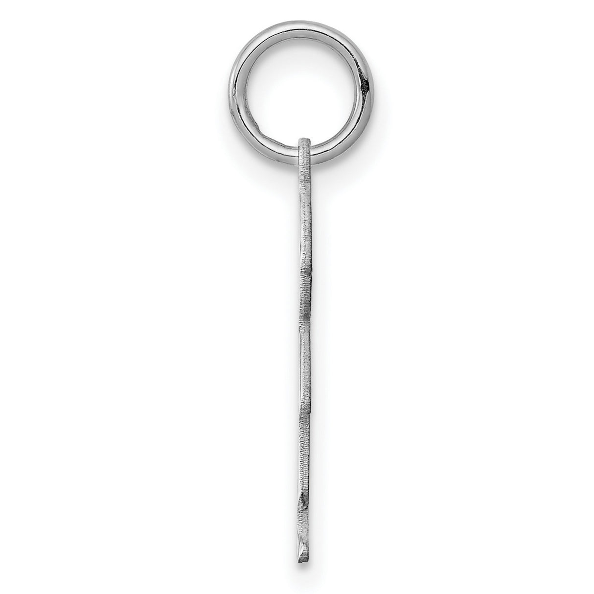 Diamond-Cut Engravable Boy Polished Front/Satin Back Disc Charm Pendant in Real 925 Sterling Silver