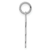 Diamond-Cut Engravable Boy Polished Front/Satin Back Disc Charm Pendant in Real 925 Sterling Silver