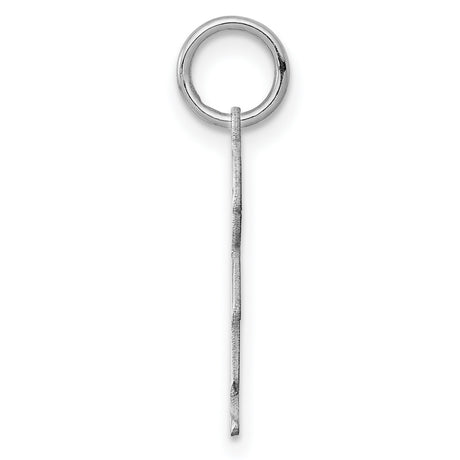 Diamond-Cut Engravable Boy Polished Front/Satin Back Disc Charm Pendant in Real 925 Sterling Silver