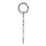 Diamond-Cut Engravable Girl Polished Front/Satin Back Disc Charm Pendant in Real 925 Sterling Silver