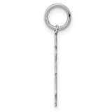 Engravable Girl Polished Front/Satin Back Disc Charm Pendant in Real 925 Sterling Silver