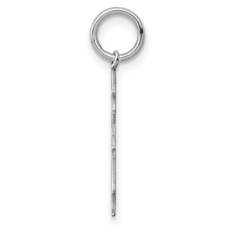 Engravable Girl Polished Front/Satin Back Disc Charm Pendant in Real 925 Sterling Silver