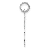 Engravable Boy Polished Front/Satin Back Disc Charm Pendant in Real 925 Sterling Silver