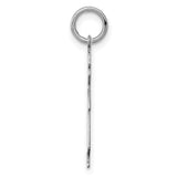 Engravable Girl Polished Front/Back Disc Charm Pendant in Real 925 Sterling Silver