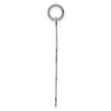 Engravable Boy/Boy Polished Front/Satin Back Disc Charm Pendant in Real 925 Sterling Silver