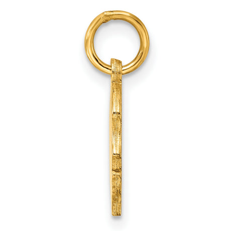 Engravable Girl Polished Disc Charm Pendant in Real 925 Sterling SIlver