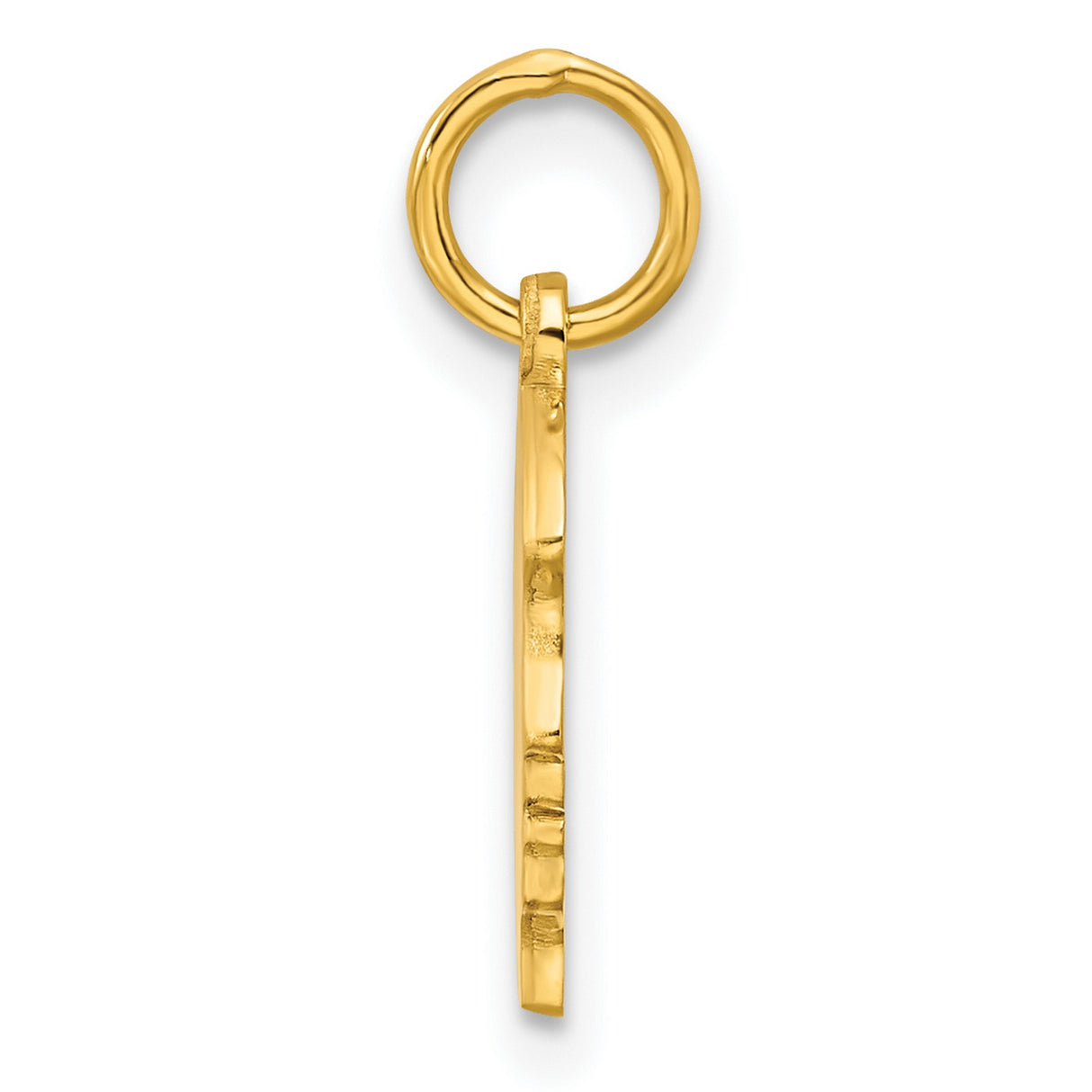 Engravable Girl Polished Disc Charm Pendant in Real 925 Sterling SIlver