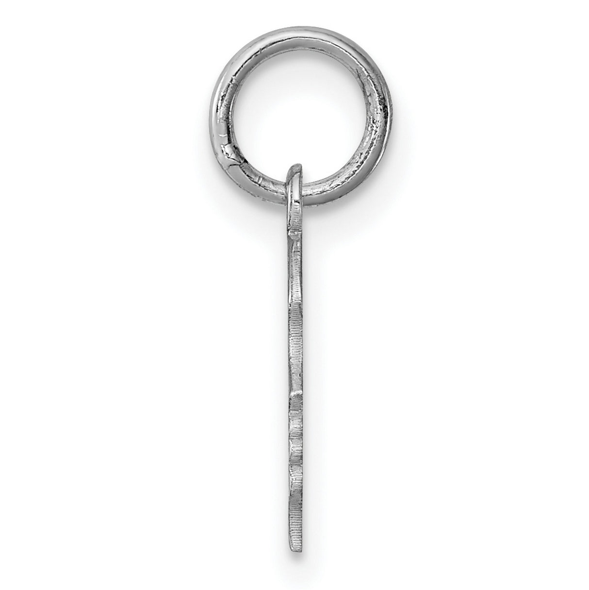 Engravable Girl Polished Front/Satin Back Disc Charm Pendant in Real 925 Sterling Silver