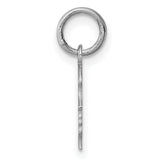 Engravable Girl Polished Front/Satin Back Disc Charm Pendant in Real 925 Sterling Silver