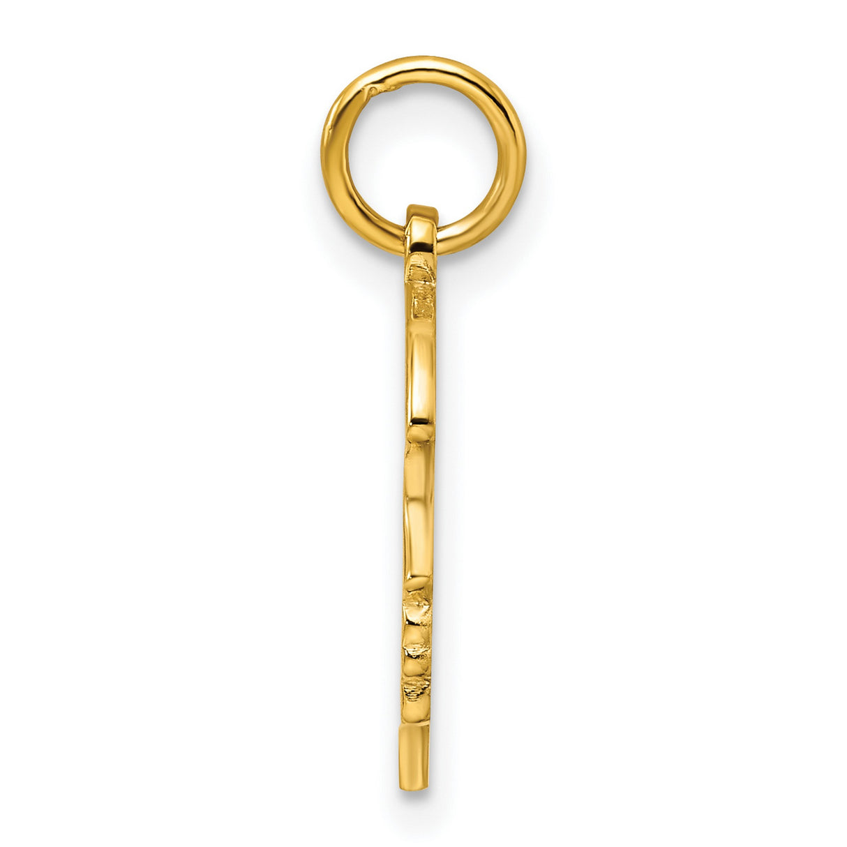 Engravable Girl Polished Disc Charm Pendant in Real 925 Sterling SIlver