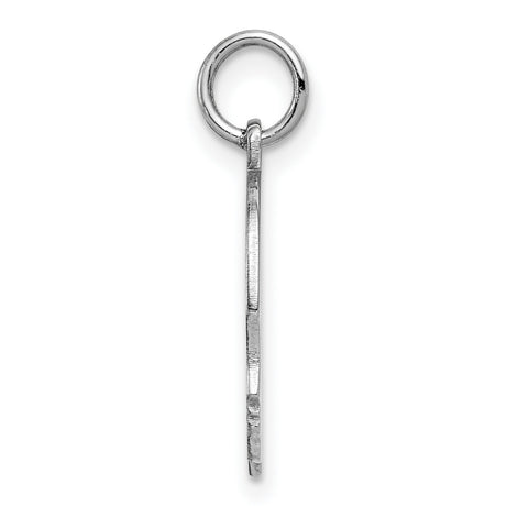 Engravable Boy Polished Front/Satin Back Disc Charm Pendant in Real 925 Sterling Silver