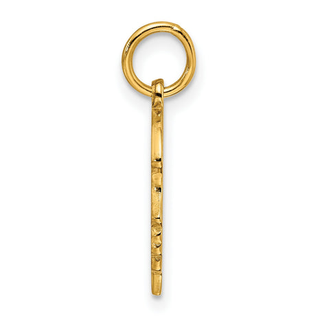 Engravable Girl Polished Disc Charm Pendant in Real 925 Sterling SIlver