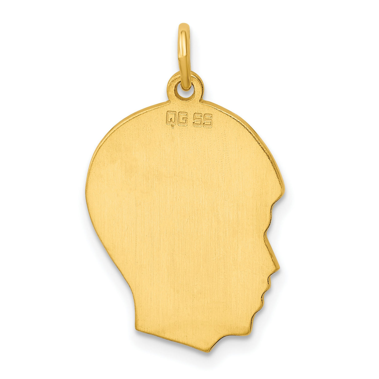 Engravable Boy Polished Disc Charm Pendant in Real 925 Sterling SIlver