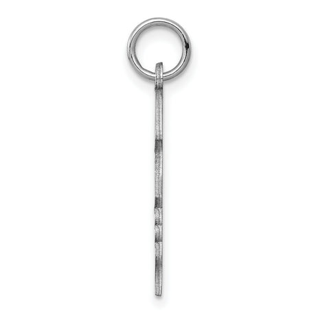 Engravable Girl Polished Front/Satin Back Disc Charm Pendant in Real 925 Sterling Silver