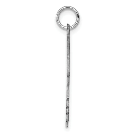 Engravable Boy Polished Front/Satin Back Disc Charm Pendant in Real 925 Sterling Silver