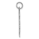 Engravable Girl Polished Front/Satin Back Disc Charm Pendant in Real 925 Sterling Silver