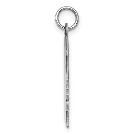 Engravable Girl Polished Front/Satin Back Disc Charm Pendant in Real 925 Sterling Silver