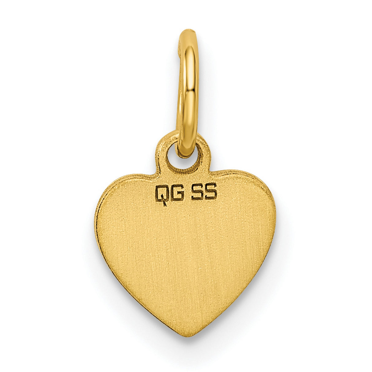 Engravable Heart Polished Disc Charm Pendant in Real 925 Sterling SIlver