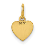 Engravable Heart Polished Disc Charm Pendant in Real 925 Sterling SIlver