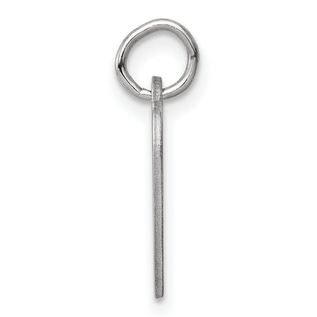 Engravable Heart Polished Front/Satin Back Disc Charm Pendant in Real 925 Sterling Silver