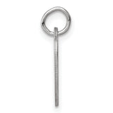 Engravable Heart Polish Front/Satin Back Disc Charm Pendant in Real 925 Sterling Silver
