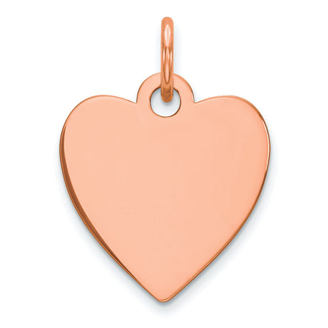 Engravable Heart Polish Front/Satin Back Disc Charm Pendant in Real 925 Sterling SIlver