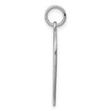 Engravable Heart Polish Front/Satin Back Disc Charm Pendant in Real 925 Sterling SIlver