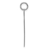 Engravable Heart Polished Front/Satin Back Disc Charm Pendant in Real 925 Sterling Silver