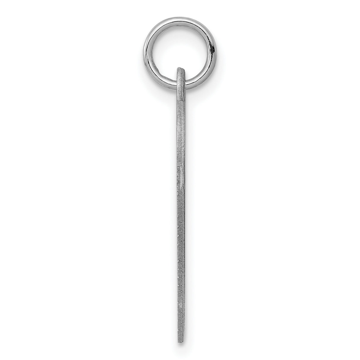Engravable Heart Polished Front/Satin Back Disc Charm Pendant in Real 925 Sterling Silver
